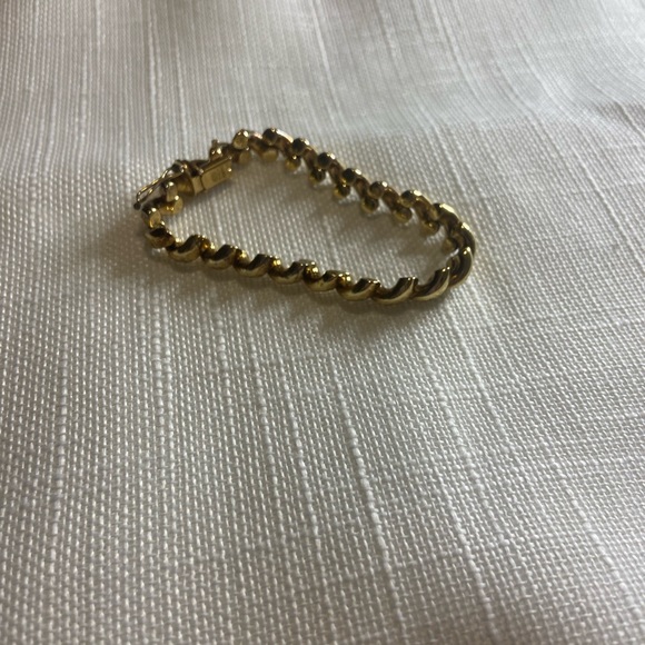 Gold Vermeil Bracelet stamped Iator Italy 925 - Picture 3 of 4
